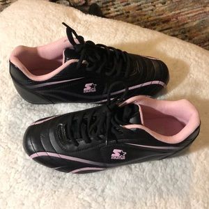 Starter black & pink  softball cleats